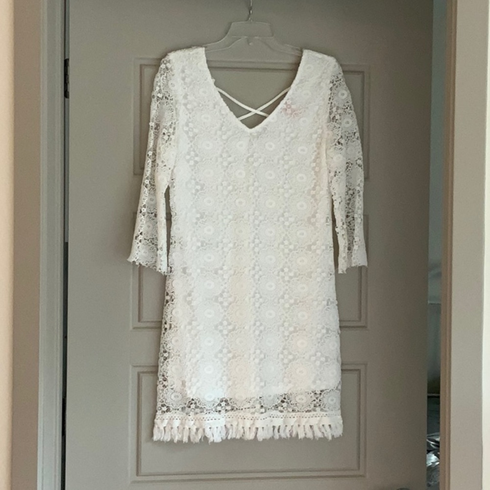 White lace dress!